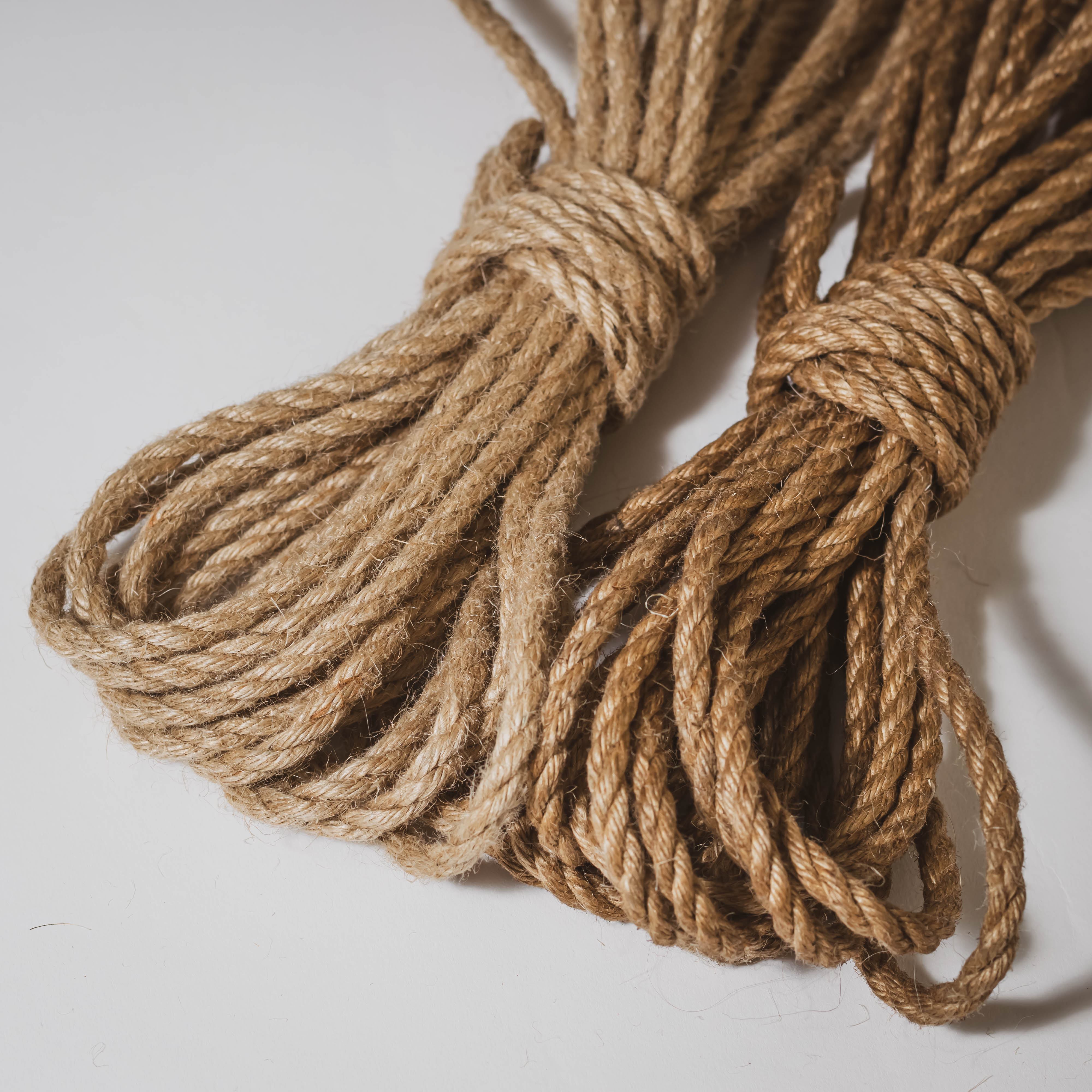 100% Natural Strong Jute Rope - LUOOV 6mm Thickness and Jute Rope