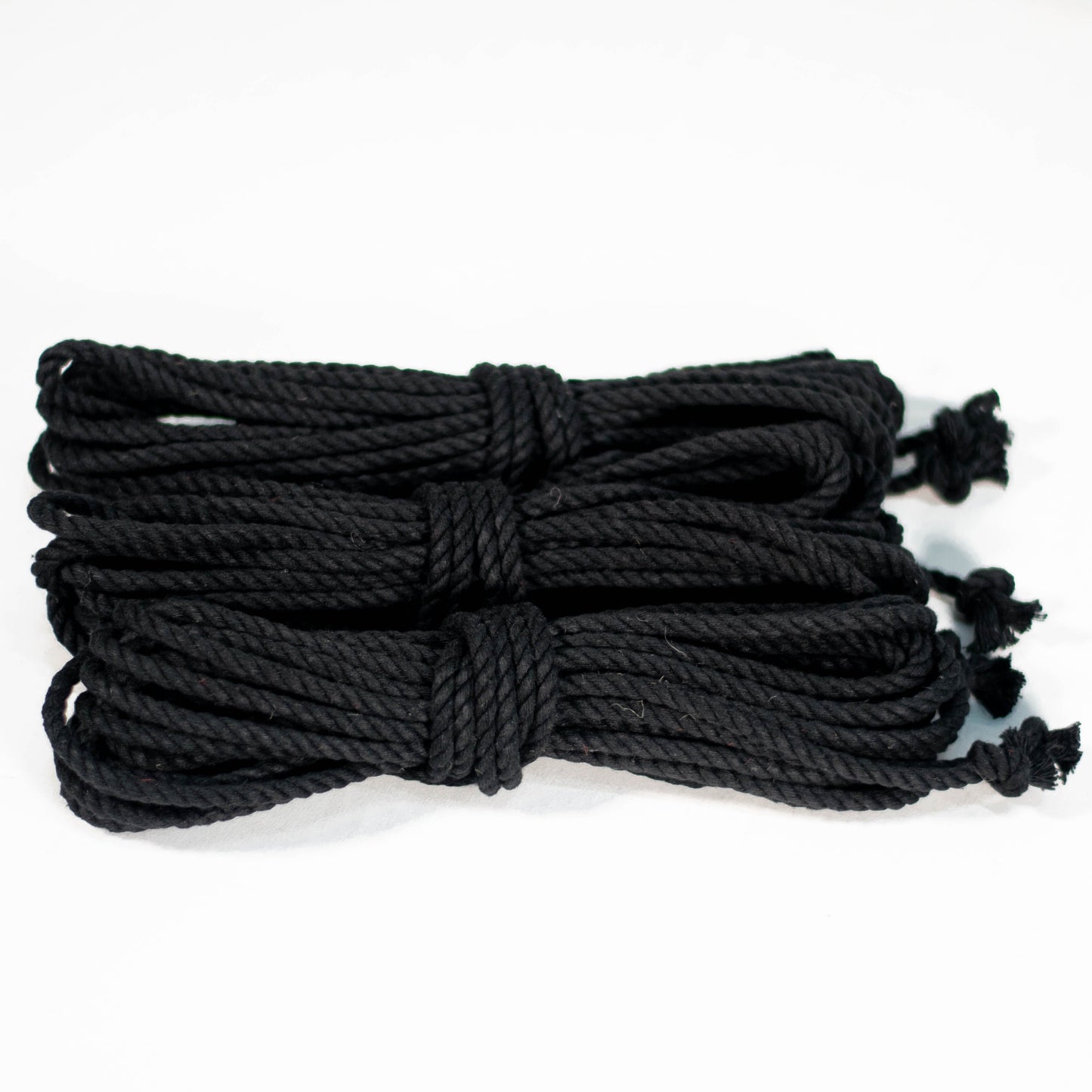 Cotton Play Ropes Shibari Rope black Bundle of 3 