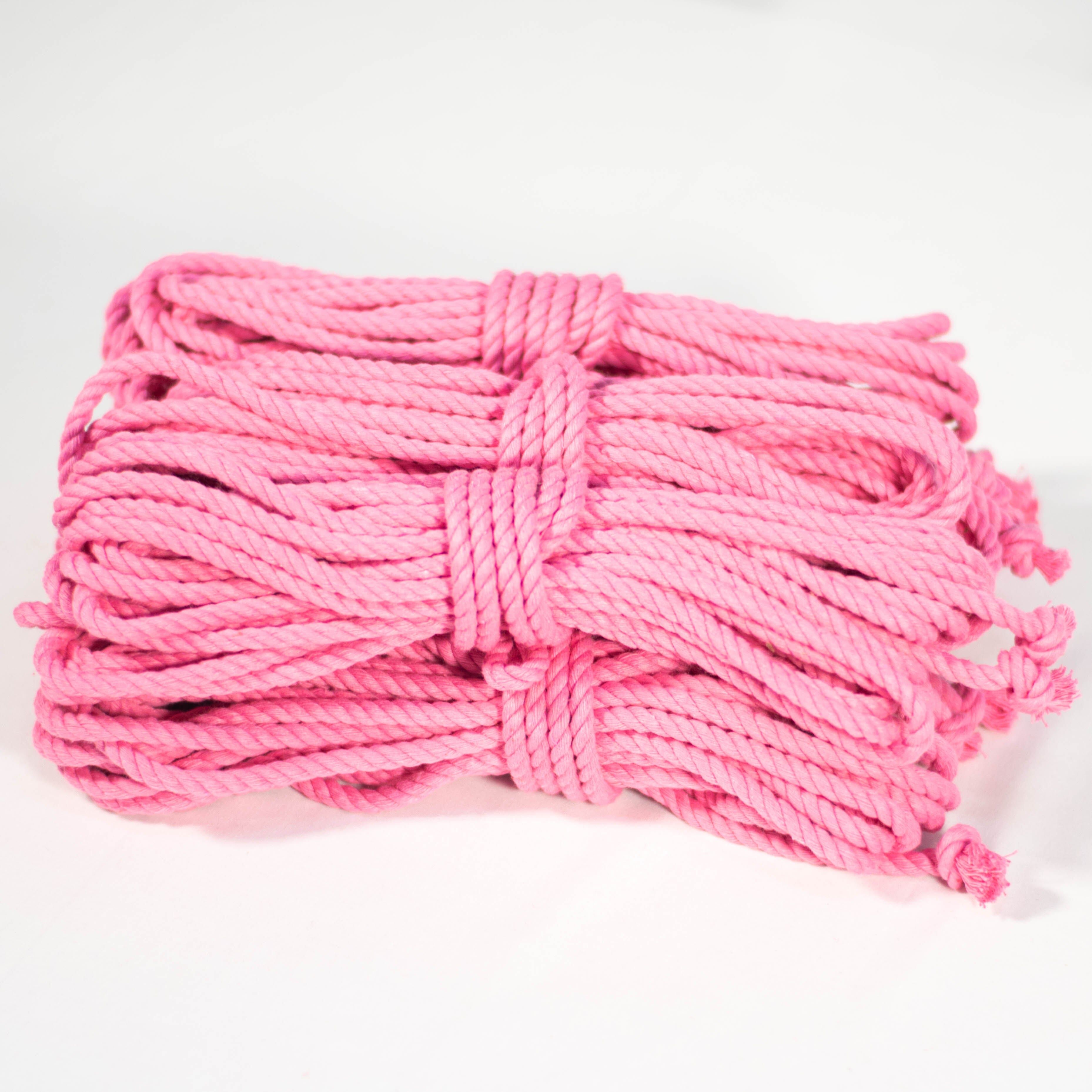 150+ ft worth of hand dyed shibari cotton rope - corals good & pinks